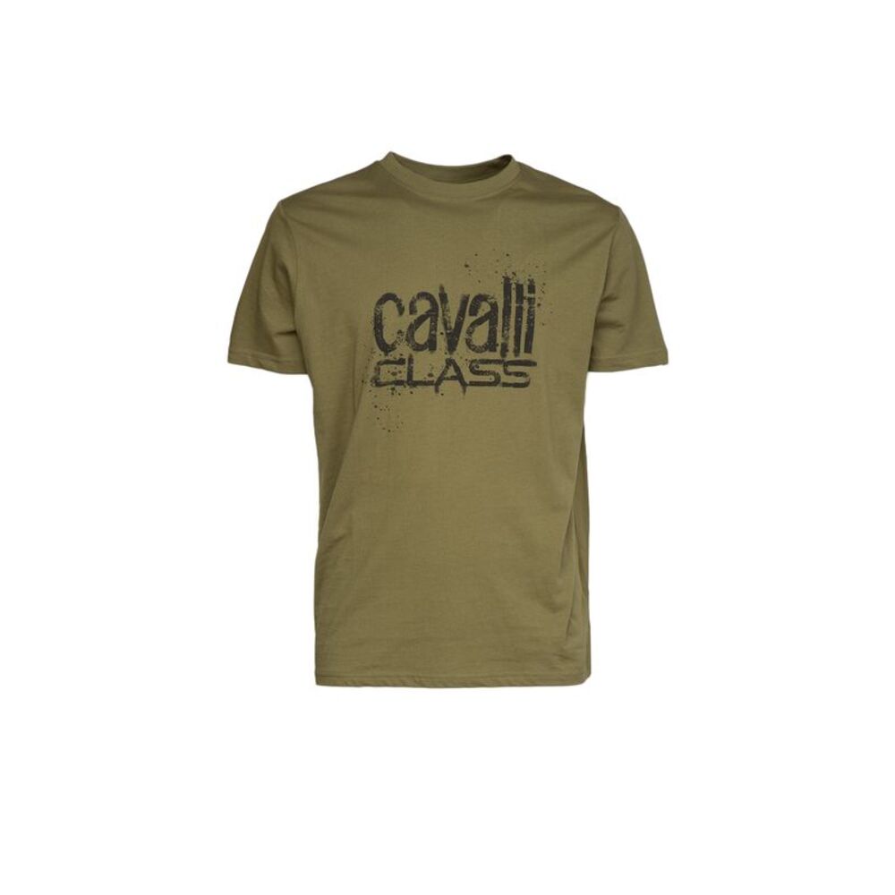 Cavalli Class  Spray Print Signature Fashion T-Shirt -